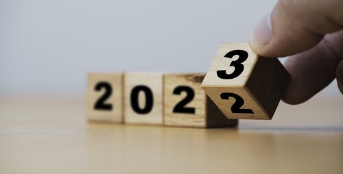 jahreszahl aendert sich von 2022 auf 2023 | © istock